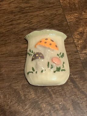 Vintage inspired Merry Mushroom Hand Painted magnet